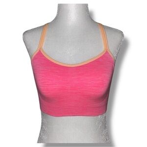 Old Navy Seamless Sports Bra Pink and Orange Racerback